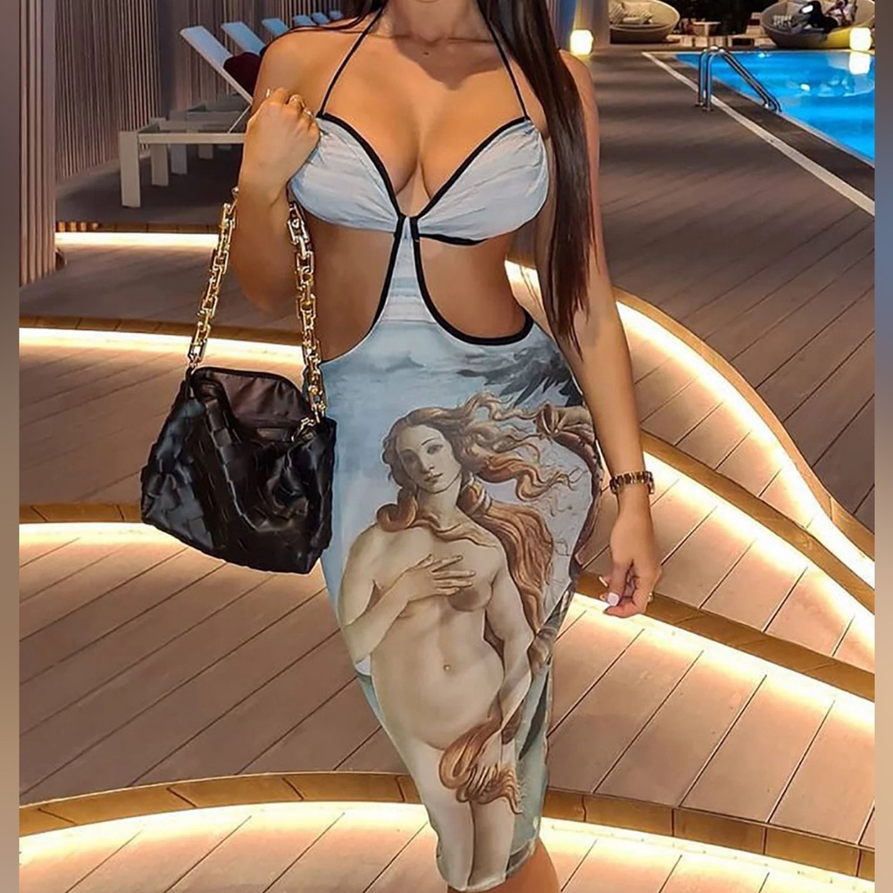 Angelic af midi dress